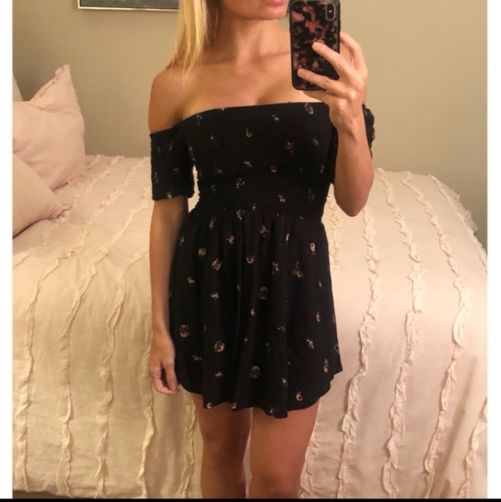 Floral off shoulder dress